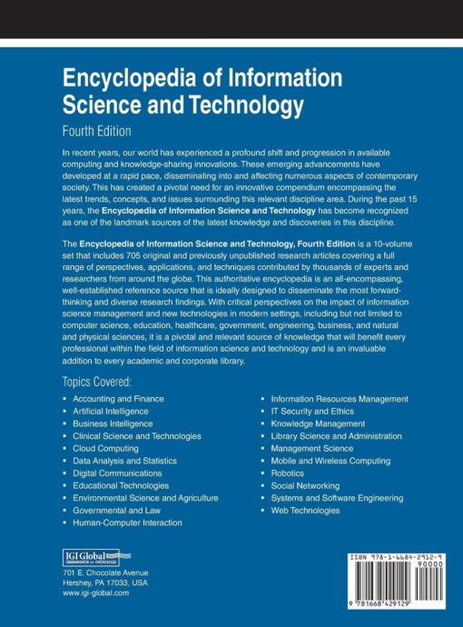 Encyclopedia of Information Science and Technology, Fourth Edition, VOL 10 
