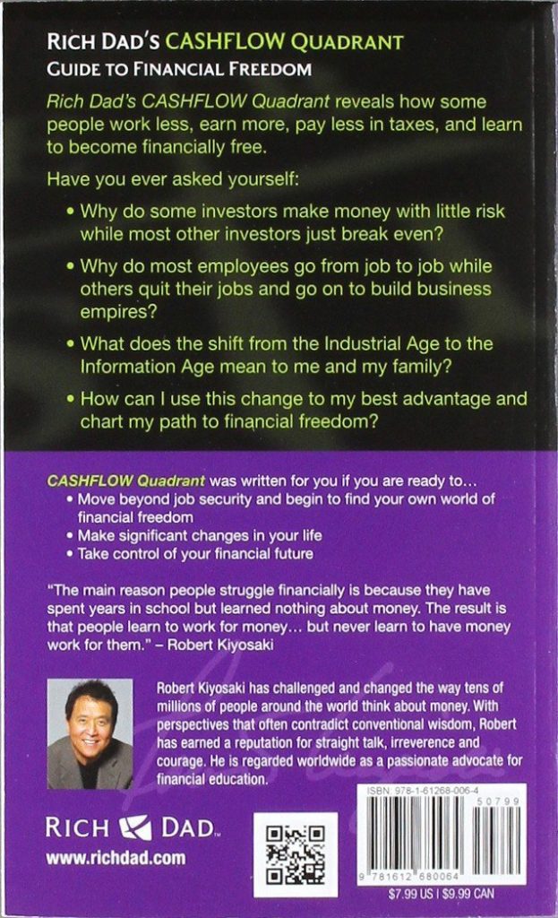 Rich Dads Cashflow Quadrant Rich Dads Guide To Financial Freedom