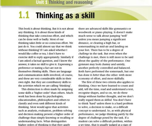 Thinking Skills Critical Thinking and Problem Solving Introductory
