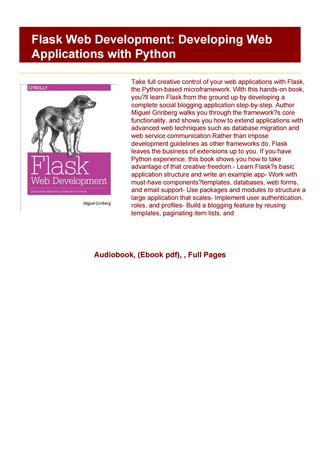 Flask-Web-Development-Developing-Web-Applications-with-Python-eBook-Buy-Now-For-£0.99