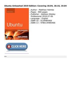 Ubuntu Unleashed 2019 Edition Buy Click Here