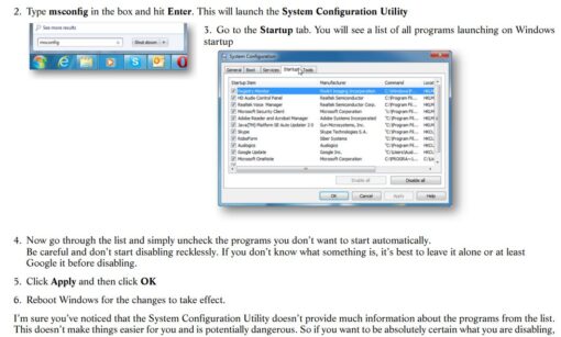 System Configuration Utility msconfig