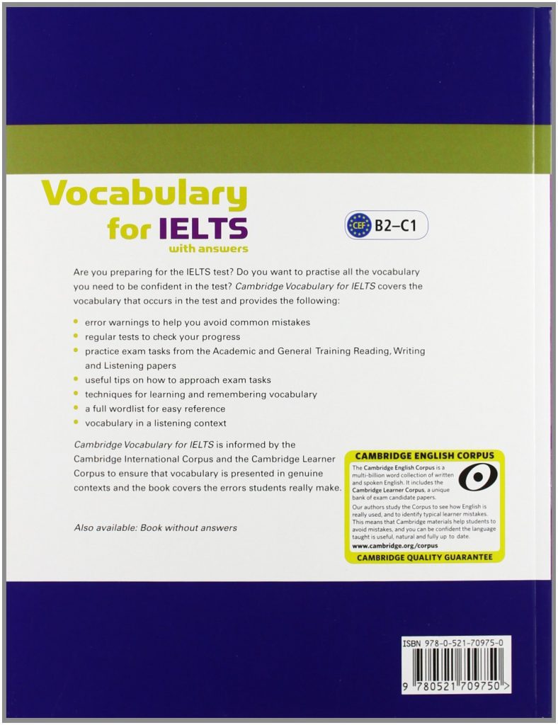 Cambridge Vocabulary for IELTS Book with Answers and Audio CD ...