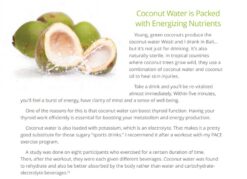 Coconut Water is Packed with Energising Nutrients