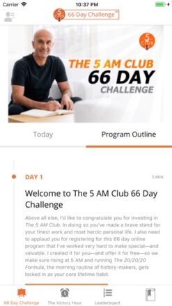 The 5 AM Club 66 Day Challenge