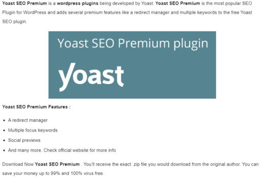 Yoast SEO Premium WordPress Plugin