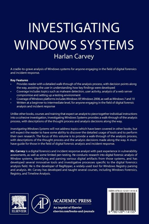 Investigating Windows Systems Book